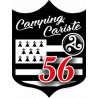 campingcariste Breton 56 - 15x11,2cm - Sticker/autocollant