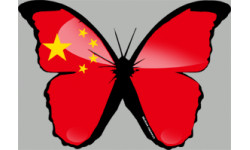 Autocollants : effet papillon Chinois