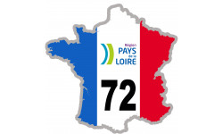Autocollants : FRANCE 72 région Pays de la Loire