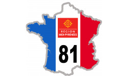 Autocollants : FRANCE 81 Midi Pyrénées