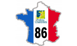 Autocollants : FRANCE 86 Région Poitou Charentes