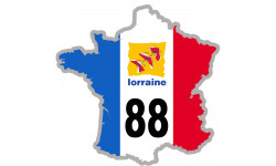 Autocollants : FRANCE 88 Région Lorraine