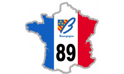 Autocollants : FRANCE 89 Région Bourgogne