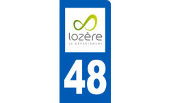 Autocollants : immatriculation motard 48 de la Lozère