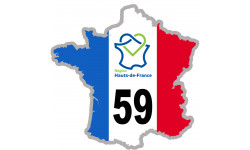Autocollants : 59 France région Hauts-de-France