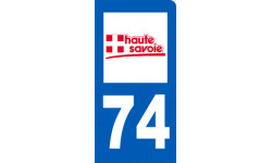 Autocollants : immatriculation motard 74 de la Haute-Savoie
