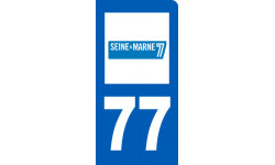 Autocollants : immatriculation motard 77 de la Seine et Marne