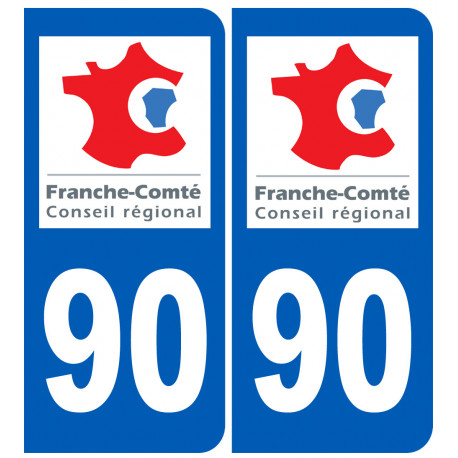 numéro immatriculation 90 région - Sticker/autocollant