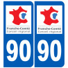 numéro immatriculation 90 région - Sticker/autocollant