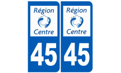 immatriculation 45 région - Sticker/autocollant