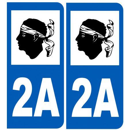 immatriculation 2A (Corse-du-Sud) - Sticker/autocollant