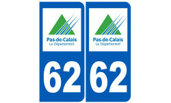 numéro immatriculation 62 (Pas-de-Calais) - Sticker/autocollant