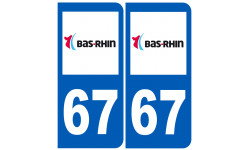 numéro immatriculation 67 (Bas-Rhin) - Sticker/autocollant