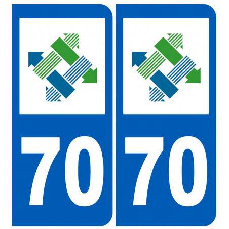 numéro immatriculation 70 (Haute-Saône) - Sticker/autocollant