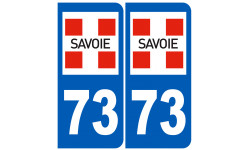 numéro immatriculation 73 (Savoie) - Sticker/autocollant