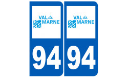 numéro immatriculation 94 (Val-de-Marne) - Sticker/autocollant