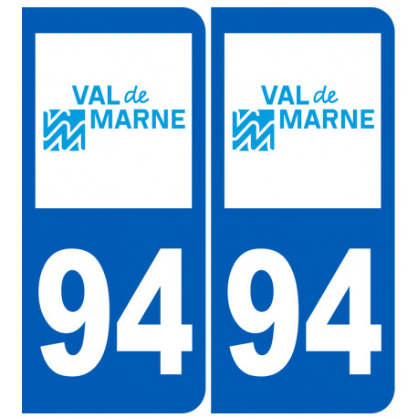 numéro immatriculation 94 (Val-de-Marne) - Sticker/autocollant