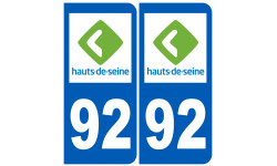 numéro immatriculation 92 (Hauts-de-Seine) - Sticker/autocollant