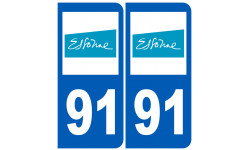 numéro immatriculation 91 (Essonne) - Sticker/autocollant