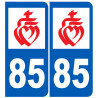 numéro immatriculation 85 (Vendée) - Sticker/autocollant