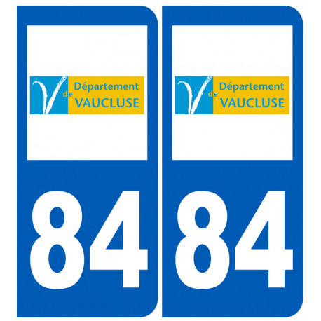numéro immatriculation 84 (Vaucluse) - Sticker/autocollant