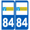 numéro immatriculation 84 (Vaucluse) - Sticker/autocollant