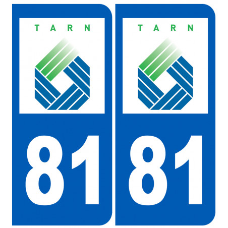numéro immatriculation 81 (Tarn) - Sticker/autocollant