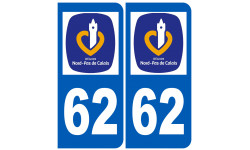 numéro immatriculation 62 (région) - Sticker/autocollant