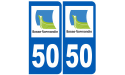 numéro immatriculation 50 (région) - Sticker/autocollant