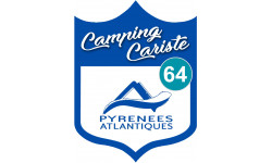 Camping car Pyrénées Atlantique 64 - 10x7.5cm - Sticker/autocollant