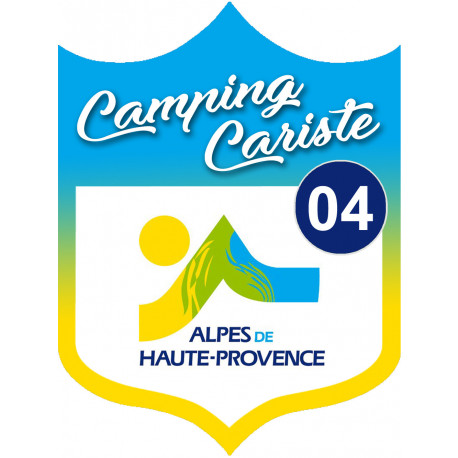 Camping car Alpes de Haute-Provence 04 - 15x11.2cm - Sticker/autocolla