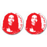 Bob Marley (2 stickers de 10cm) - Sticker/autocollant
