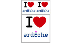 Département l'Ardèche (07) - 3 autocollants "J'aime" - Sticker/autoc