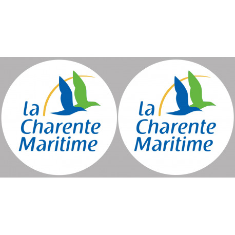 Département La Charente Maritime 17  - 2 logos x 10cm - Sticker/autoc