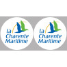 Département La Charente Maritime 17  - 2 logos x 10cm - Sticker/autoc