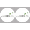 Département La Corrèze 19 - 2 autocollants logo - Sticker/autocollan