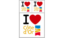 Département La Côte d'Or (21) - 3 autocollants "J'aime" - Sticker/au