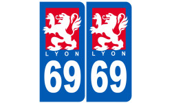 immatriculation ville de Lyon - Sticker/autocollant