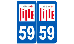 immatriculation ville de Lille - Sticker/autocollant