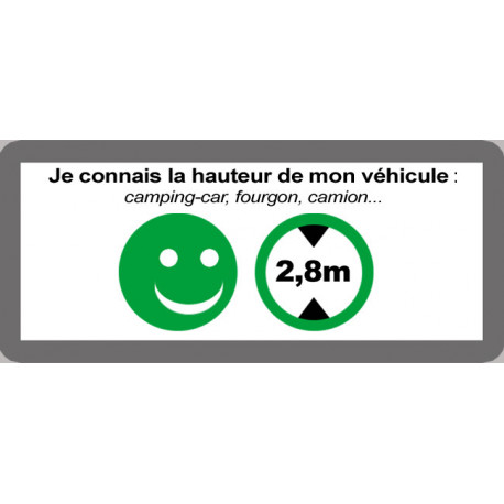 passage de véhicule 2,8m oui (9x4cm) - Sticker / autocollant passage de véhicule 2,8m oui (9x4cm) - Sticker / autocollant