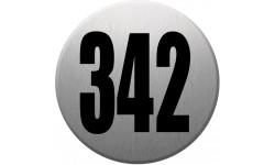 numéroderue342 gris brossé (10cm) - Sticker/autocollant