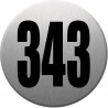 numéroderue343 gris brossé (10cm) - Sticker/autocollant