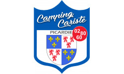 blason camping cariste Picardie - 20x15cm - Sticker/autocollant