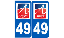numéro immatriculation 49 Angers - Sticker/autocollant