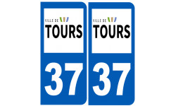numéro immatriculation 37 Tours - Sticker/autocollant
