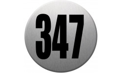 numéroderue347 gris brossé (10cm) - Sticker/autocollant