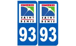 numéro immatriculation 93 Saint-Denis - Sticker/autocollant