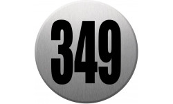 numéroderue349 gris brossé (10cm) - Sticker/autocollant