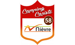 Camping car Nièvre 58 - 20x15cm - Sticker/autocollant