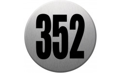 numéroderue352 gris brossé (10cm) - Sticker/autocollant